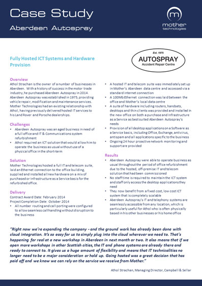 aberdeen autospray case study cover