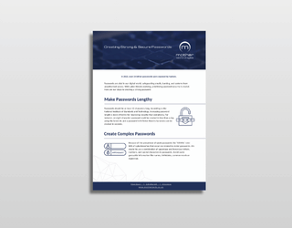 Creating A Strong Password Brochure Image