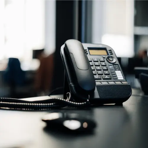 VOIP Phone on desk in office